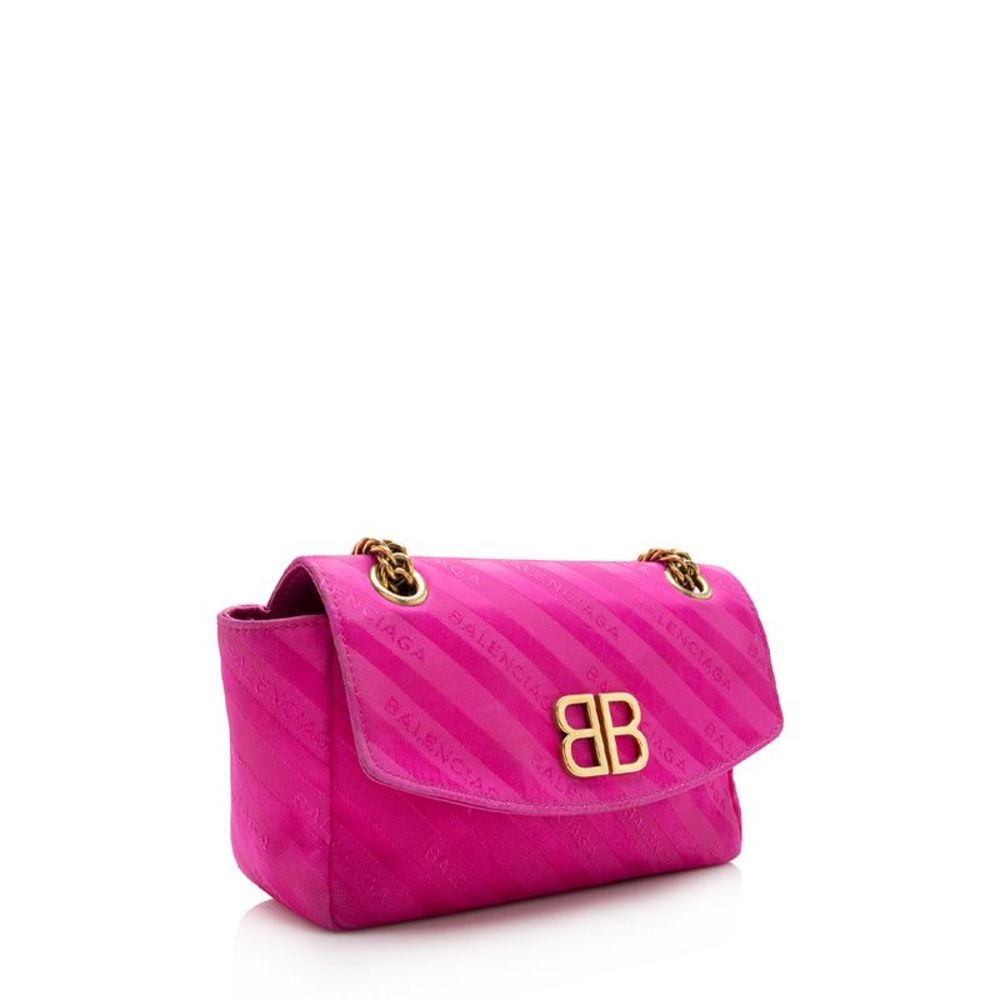 Balenciaga Satin Jacquard BB S Round Shoulder Bag - FINAL SALE - Picture 2 of 15